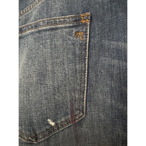 NWOT  Chic Western Madewell The High-Rise Slim Boyjean G7686 Preppy Painted 27 - Picture 7 of 9